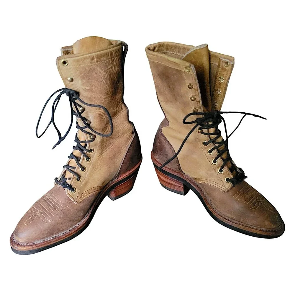 Leather Chippewa Lace Up Boots - Picture 5 of 8